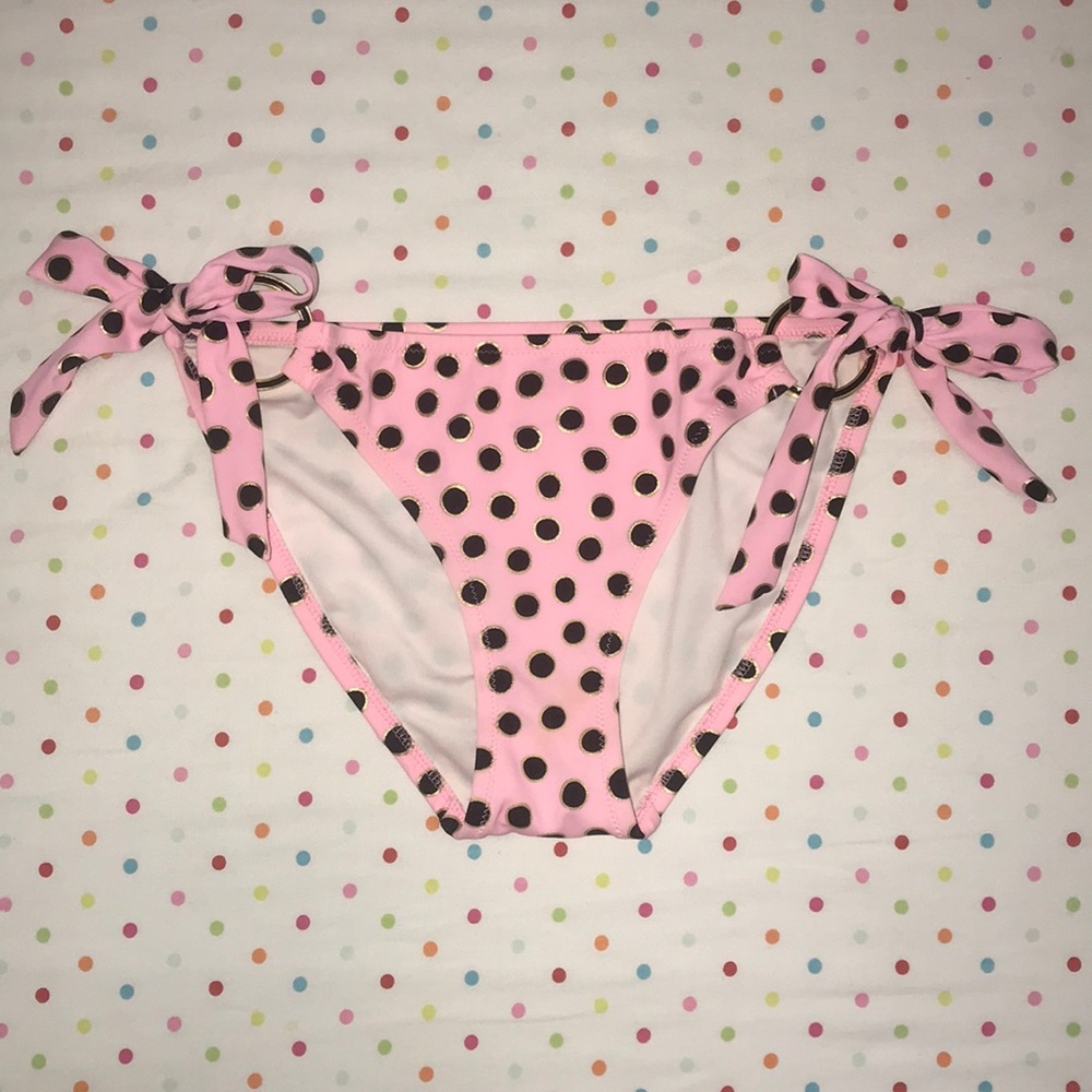 VICTORIA’S SECRET Pink Polka Dot Bikini Bottom M